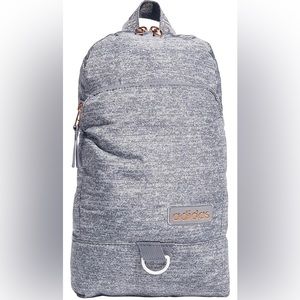 adidas Women's Essentials Convertible Crossbody Sling Bag, Jersey Grey/Rose Gold